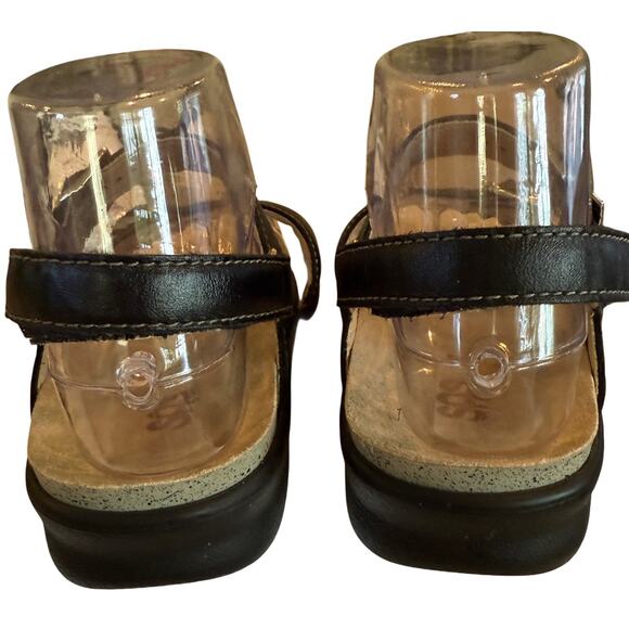 SAS Tripad Comfort Sandals 7.5 M Black Leather Arch Support Double Straps EUC - Picture 7 of 7